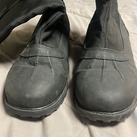 Trotters Side Zip Black Faux Fur Trim Bowen Winter Rain Boot Size 8 - Picture 4 of 10